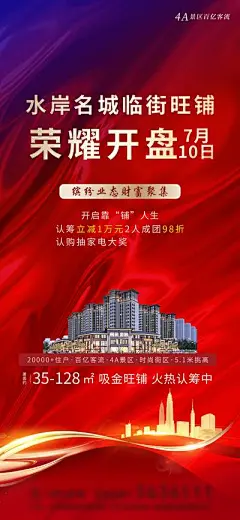【南门网】广告 海报 地产 开盘 商业 旺铺 店铺