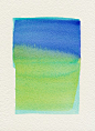 grassy greens original small watercolor: 