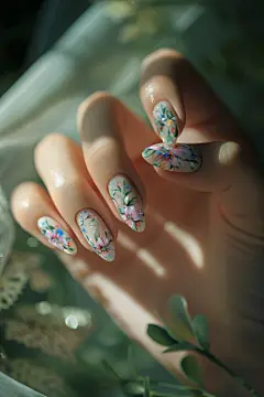 创意手部美甲图片摄影图