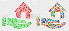 抵押文件,三角形,房屋,计算机图标,动物手,镶嵌图案,户外,机会,都市风景,构图