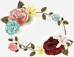 清新手绘牡丹花环装饰矢量图 免抠png 设计图片 免费下载 页面网页 平面电商 创意素材