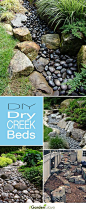DIY Dry Creek Beds • Wonderful Ideas and Tutorials! Perhaps where we need drainage have this and when monsoon hits it will be a real one...: 