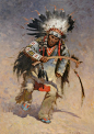 旅美画家 <wbr>Z.S.LIANG <wbr>和他的印第安人油画