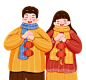 千库网_新年新春春节恭喜拜年人物开心_元素编号13385843