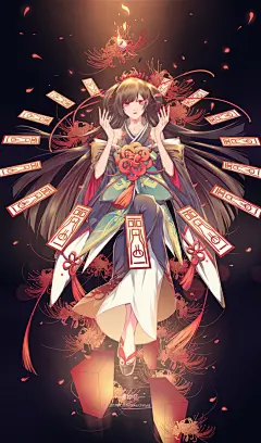 阴阳师手游 彼岸花 同人图 插画 壁纸 | 彼岸花 | 半次元-第一中文COS绘画小说社区