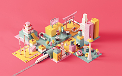 Zoya_Ye采集到风格-isometric 3D