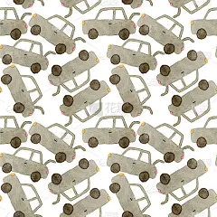 水彩玩具汽车