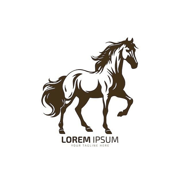 马标志logo插画矢量图设计素材