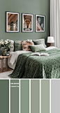 20 种最佳卧室颜色组合创意：棕色、木炭色和鼠尾草