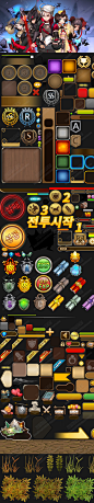 游戏美术资源 韩国Kakao全民打怪兽风 UI 贴图 音效 模型手游资源