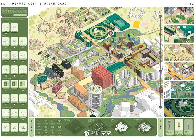 15分钟生活圈城市建筑规划竞赛展板！ 