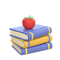 Books Pile 3D Icon