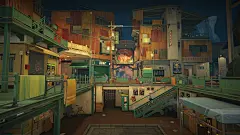 《绝区零》建筑 楼梯 人物 场景 游戏桌面壁纸