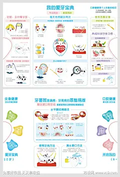小学生科学护牙海报宣传三折页-源文件-采灵感-cailinggan.com