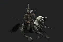 骑马武士, cui shiying : 与弟弟一起制作的骑马武士，弟弟主负责人物，我主要负责动物