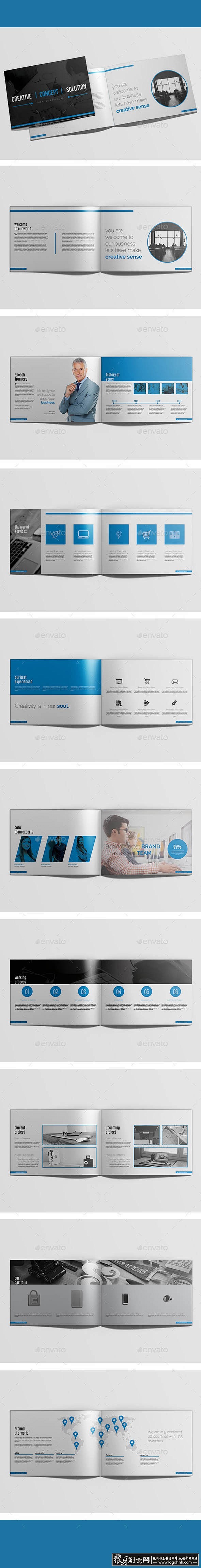 [创意画册] 欧美企业宣传画册 蓝色科技...