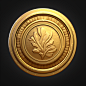 longtu2_Game_icon_a_gold_coin_retro_European_realistic_style