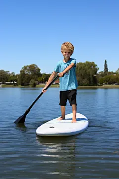浆板冲浪运动儿童摄影图