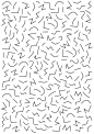 simple black and white abstract line pattern: