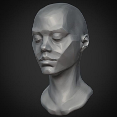 头部--体块结构-花瓣网|陪你做生活的设计师 | 切面素描石膏头像三分