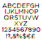 Multicolore FREE Font : A multicolored font in Illustrator format (EPS, AI, PDF)