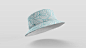 线条花型渔夫帽遮阳帽圆形帽子样机 (4)
