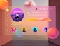 Virtual Desktop player gradient music typography interactive design ui layout clean