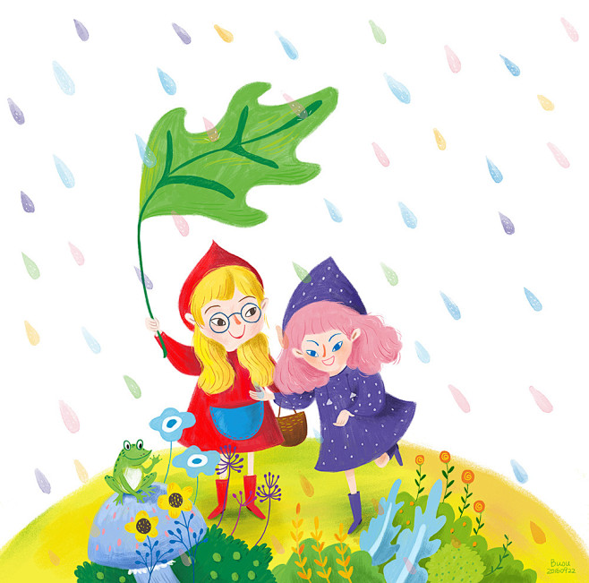 脑瘫设计师从pptmachine转采于2018-11-10 14:35:26彩色的雨插画脑瘫