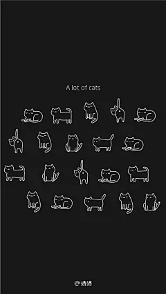 #猫咪手机壁纸-黑(@酒酒)##手机壁纸#