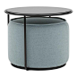 Tom Side Table & Pouf  You may also like: 17 Modern Nesting Side Tables  http://vurni.com/nesting-side-tables/ #sidetable #nestingsidetable