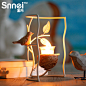 室内 时尚欧洲小鸟烛台 欧式铁艺蜡烛台装饰 创意烛台饰品摆件