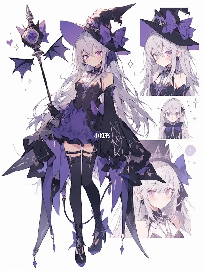 魔法系列IMidjourney-魔女-Al角色设计-花瓣网