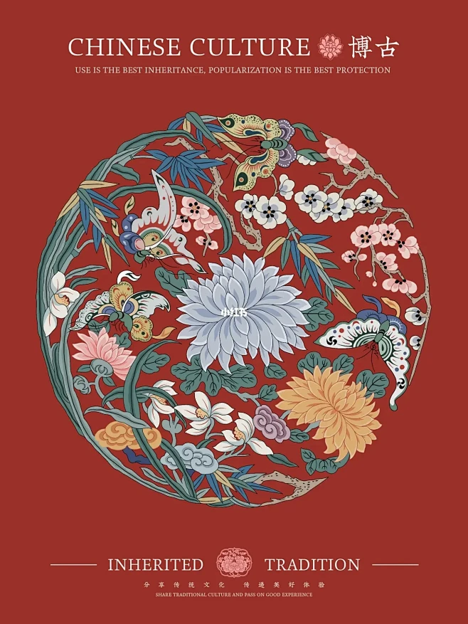 最美中国传统纹样｜吉祥团花图案-花瓣网