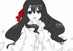 动漫女头  - 源文件下载【酷图网】素描女孩,手绘女孩,手绘头像,动漫女孩,动漫头像,手绘动漫女孩,情侣头像,动漫女头,