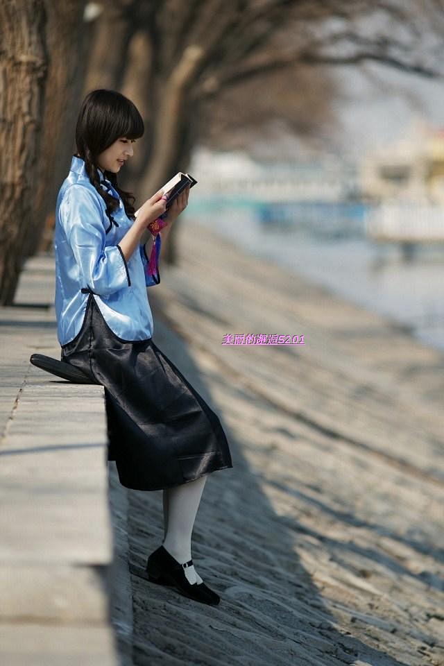 民国学生校服装女 五四青年装棉民国时期古...
