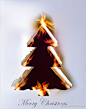火焰撕纸圣诞树造型 #采集大赛#