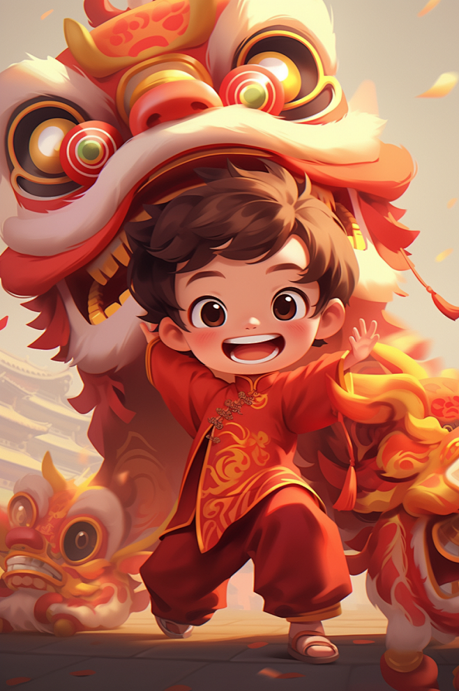 小年插画