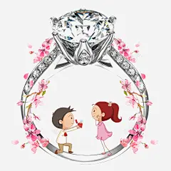 卡通求婚情侣 情侣 求婚 男孩 结婚 结婚宣言 元素 免抠png 设计图片 免费下载 页面网页 平面电商 创意素材