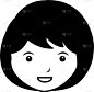 性格,青年女人,头像,分离着色,可爱的,人,肖像,图像,女人