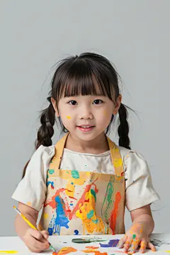 孩童儿童画画图片摄影图