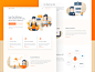 OrangeChat Landing Page orange customer service live chat chat bot landing page ui illustration