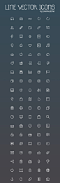 Beautiful Line Vector Icon Set (100 Icons)