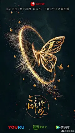 @刘诗诗 @William威廉陈伟霆 @徐海乔 @韩雪 @黄梦莹maggie 领衔主演，@刘奕君actor @韩栋 @曾黎 @李呈媛 特别出演的#剧版醉玲珑#今日发布“时光重蝶”海报，正式定档7月13日登陆东方卫视周播剧场。约吗？ |刘诗诗陈伟... ​