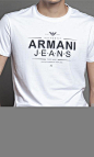 Armani Jeans阿玛尼Aj印花T恤 修身男士半袖圆领短袖夏装男装T恤  http://t.cn/RP5UdR2