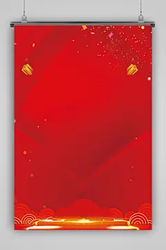 元宵春节背景喜庆新年红色元旦