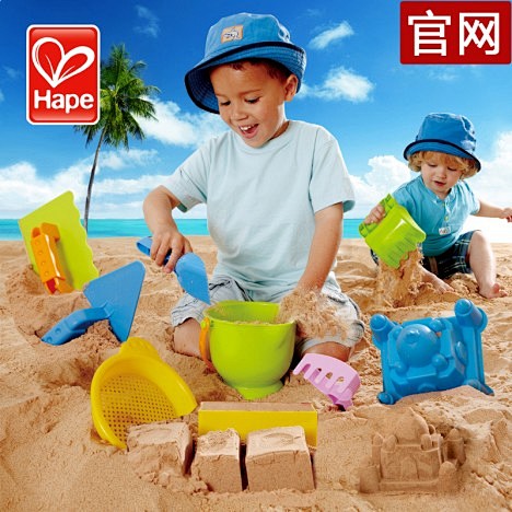 德国hape儿童玩具 益智 大号沙滩玩具...