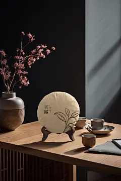 咔神-深色熟茶茶饼-中式复古风21