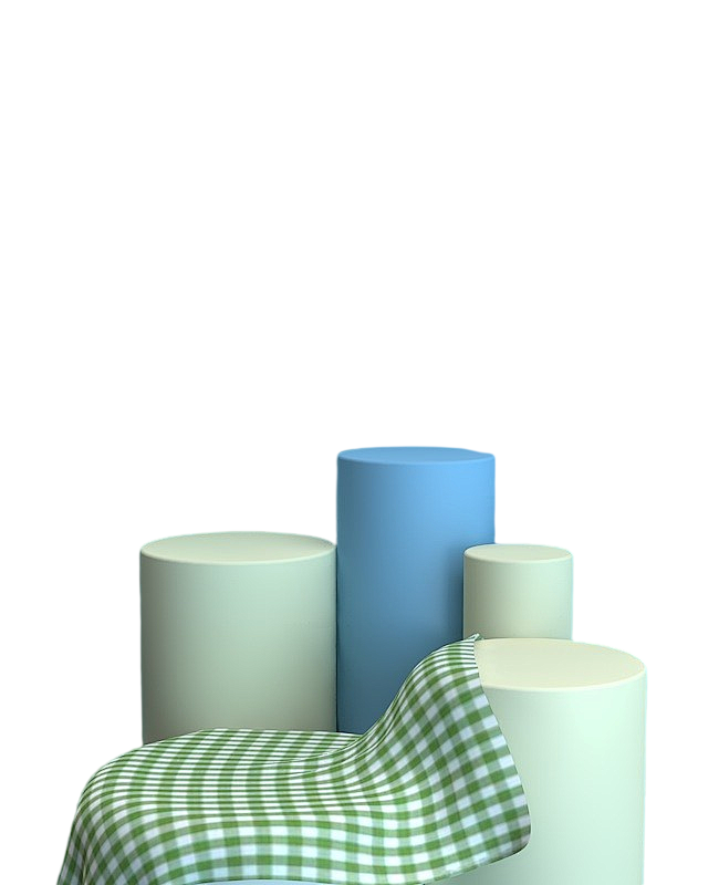 c4d草绿色3D立体圆台舞台展台台面pn...