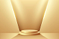 Premium Vector | Luxury golden podium display background for your product presentation or product display pedestal