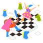 游戏 购物 占位符 图标 2D 卡通 插画 手绘 png 免抠 素材Play Chess